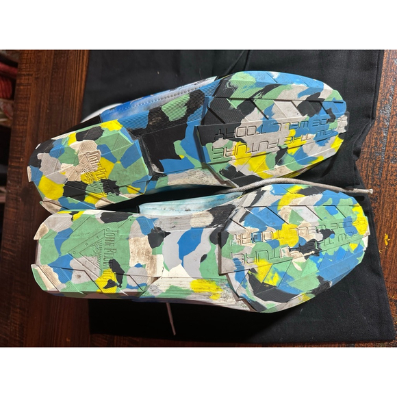 Men's John Fluevog Vegan Vogs Boots 11 Black Blue - Picture 11 of 13